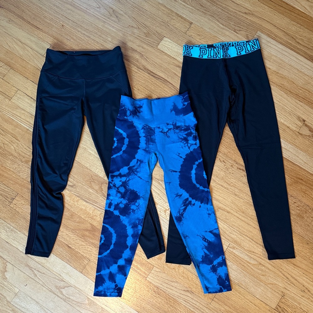 Victoria's Secret / Vs Pink Leggings Trio Bundle Sz S